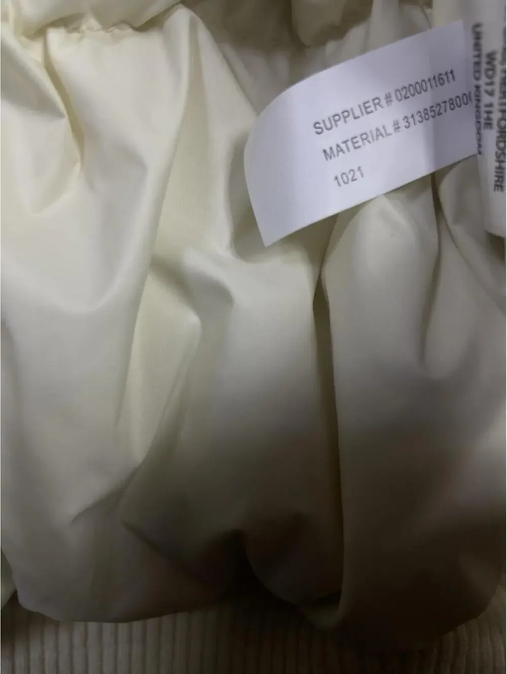 $245 Polo Ralph Lauren Girls Cortina Cream Satin Down Bomber Jacket Sz L 12-14